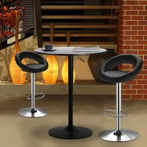 Swivel Leather Kitchen Barstool