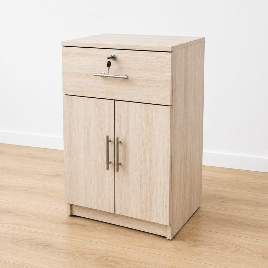 Wooden Filing Cabinet with a Drawer